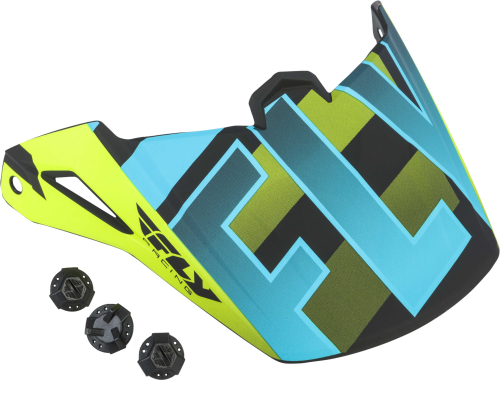 Fly Racing - Fly Racing Visor for Elite Cold Weather Helmets - Matte Hi-Vis/Black - 73-48266