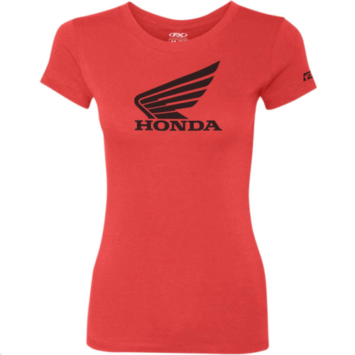 Factory Effex - Factory Effex Honda Wing Womens T-Shirt - 21-87300 - Red - Small