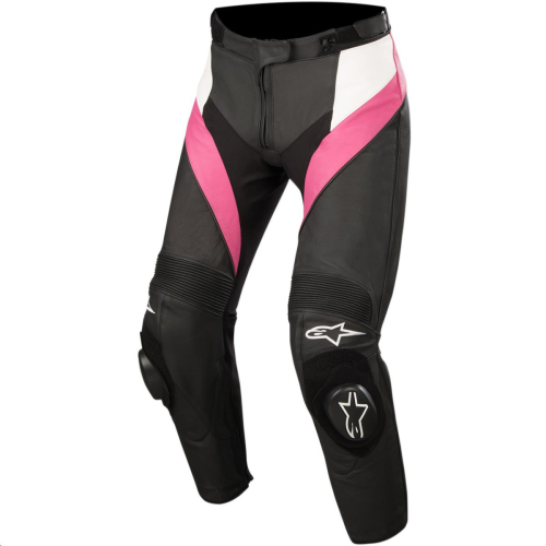Alpinestars - Alpinestars Stella Missile Womens Leather Pants - 3130514-1239-38 - Black/White/Fuchsia - 24
