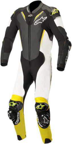 Alpinestars - Alpinestars Atem One-Piece Leather Suit V3 - 3156518-125-48 - Black/White/Yellow Fluo - 38