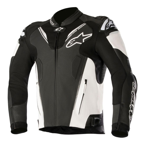 Alpinestars - Alpinestars Atem Leather Jacket V3 - 3106518-12-48 - Black/White - 38
