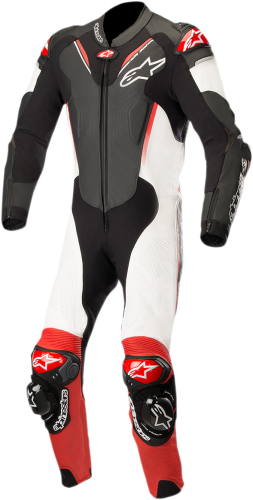 Alpinestars - Alpinestars Atem One-Piece Leather Suit V3 - 3156518-123-54 - Black/White/Red - 44
