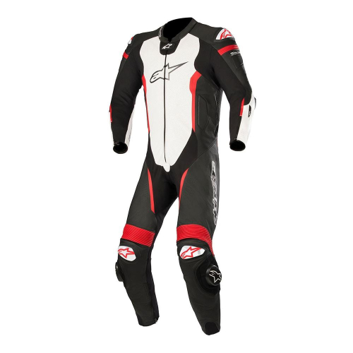 Alpinestars - Alpinestars Missile One-Piece Leather Suit - 3150118-1231-46 - Black/White/Red Fluo - 36