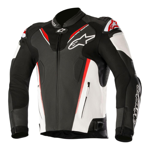 Alpinestars - Alpinestars Atem Leather Jacket V3 - 3106518-1231-48 - Black/White/Red Fluo - 38