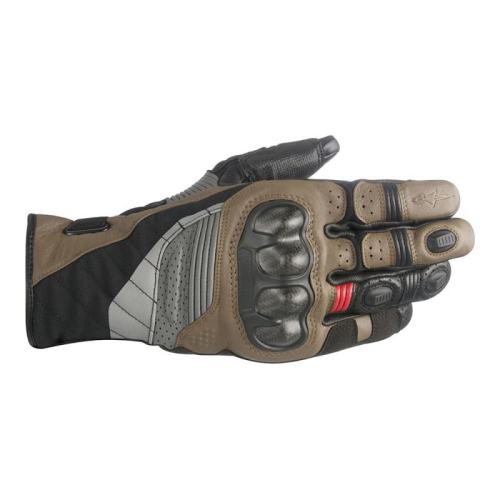 Alpinestars - Alpinestars Belize Drystar Gloves - 352618-1813-XL - Black/Tobacco Brown/Red - X-Large