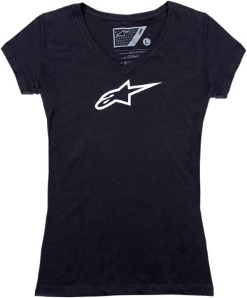 Alpinestars - Alpinestars Ageless Womens V-Neck T-Shirt - 1W37-72900-10-L - Black - Large