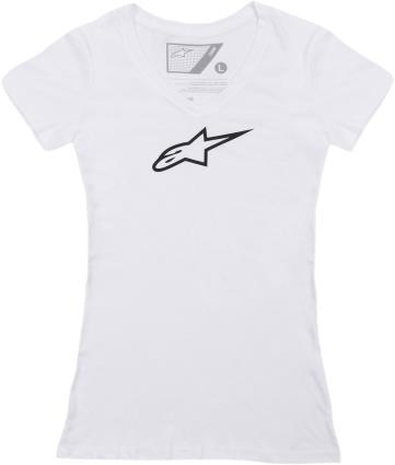 Alpinestars - Alpinestars Ageless Womens V-Neck T-Shirt - 1W37-72900-20-L - White - Large