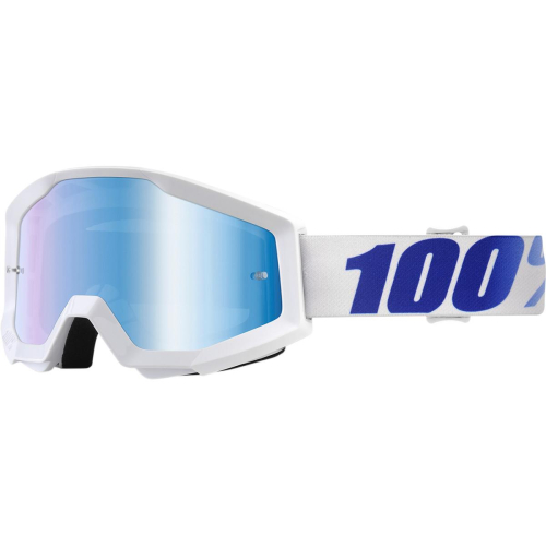 100% - 100% Strata MX Equinox Goggles - 50410-237-02 - Equinox White/Purple/Sky Blue / Mirror Blue Lens - OSFM