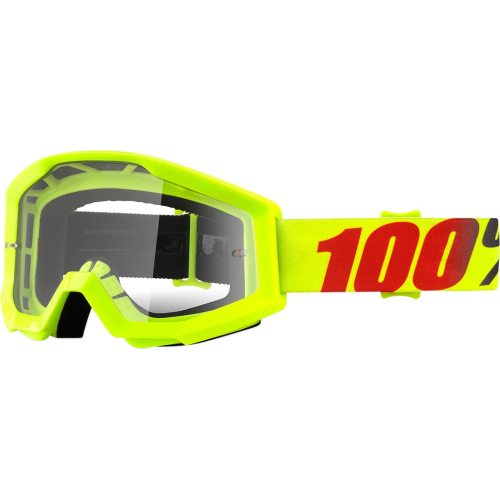 100% - 100% Strata MX Mercury Goggles - 50400-235-02 - Mercury Yellow/Red/Black / Clear Lens - OSFM