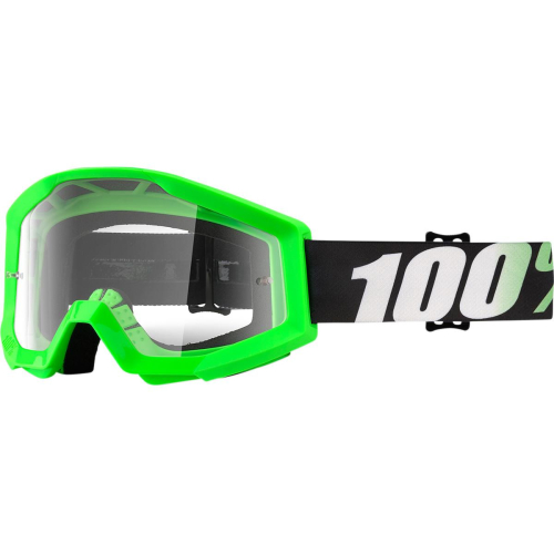 100% - 100% Strata MX Arkon Goggles - 50400-239-02 - Arkon Green/Black/White/Green / Clear Lens - OSFM
