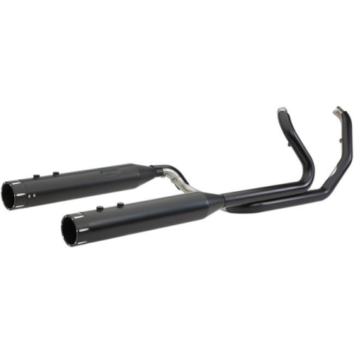S&S Cycle - S&S Cycle El Dorado True Dual Exhaust System - Black with Tracer End Caps - 550-0680A