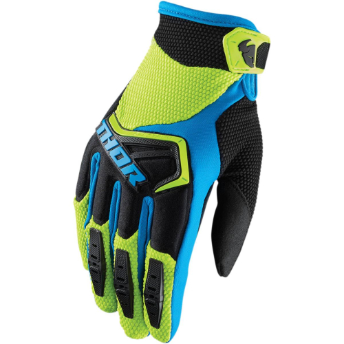 Thor - Thor Spectrum Youth Gloves - 3332-1207 - Green/Black/Blue - 2XS