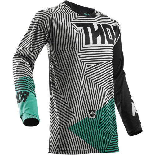 Thor - Thor Pulse Geotec Jersey - XF-2-2910-4374 - Black/Teal - Medium