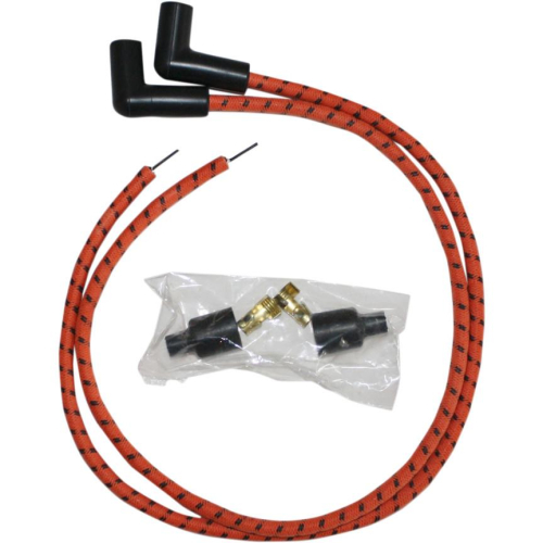Sumax - Sumax 8mm Universal 90 Deg. Custom-Colored Plug Wires - Orange/Black - C76881