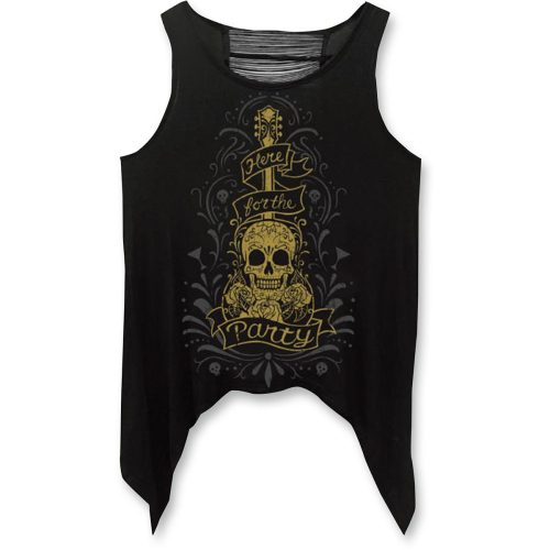 Lethal Threat - Lethal Threat Here For the Party Womens Tank Top - LA20516-1X - Black - 2XL