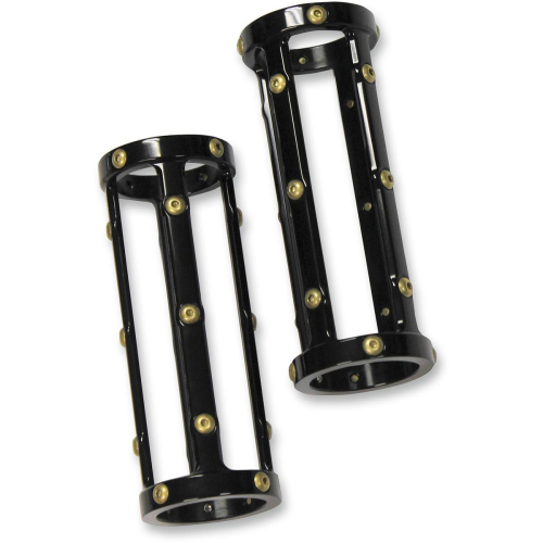 Carl Brouhard Designs - Carl Brouhard Designs Bomber Series Fork Slider Cover - Black Anodized  - FC-BSIS-B