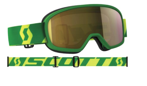 Scott USA - Scott USA Buzz MX Pro Youth Goggles - 262602-1412324 - Green/Yellow / Gold Works Lens - OSFM