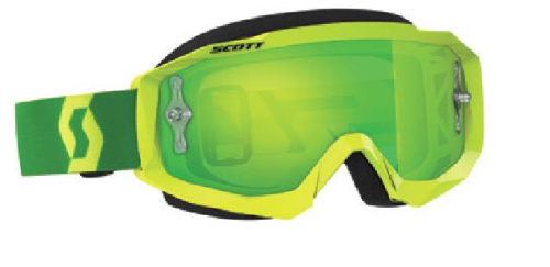 Scott USA - Scott USA Hustle MX Goggles - 262592-2489279 - Yellow/Green / Green Chrome Works Lens - OSFM