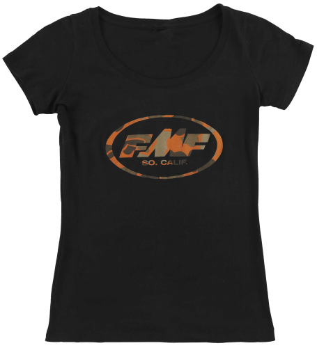 FMF Racing - FMF Racing Dynasty Womens Scoop T-Shirt - FA7418901-BLK-WSM - Black - Small