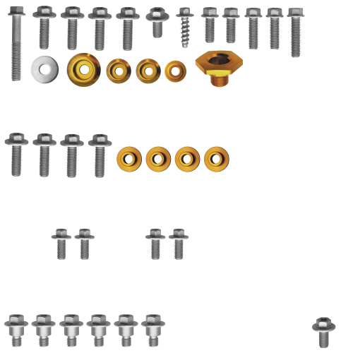 Cycra - Cycra Body Plastic Fastener Set - 1CYC-BK5001