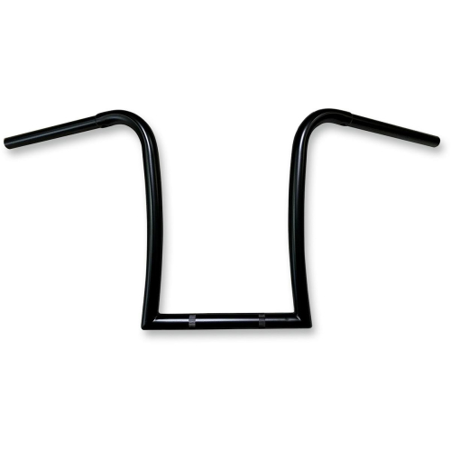 Nash Motorcycle Company - Nash Motorcycle Company Gimp Hangers Handlebar - 14in End Rise - 1in Dia. x33in W - 10.5in Center Width - 5in Pullback - Bk  - 14IGBDK