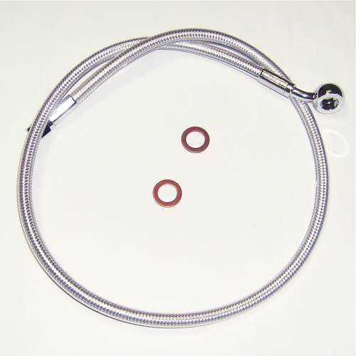 Magnum - Magnum Sterling Chromite II Alternative Length Front Upper Brake Line - 10mm, 35deg. Banjo - 44in. - AS37144