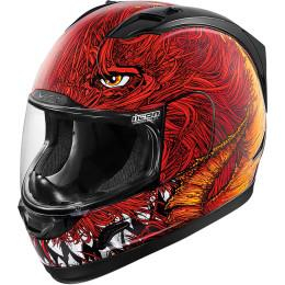 Icon - Icon Lucifur Helmet  - XF-2-0101-9906 - Red - X-Small