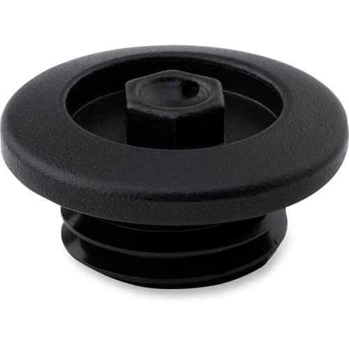 British Customs - British Customs Hex Oil Filler Cap - Billet Aluminum - Textured Black - BC104-001-B