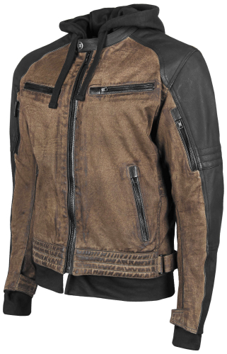 Speed & Strength - Speed & Strength Straight Savage Leather/Canvas Jacket - 1101-0203-1255 - Black/Brown - X-Large