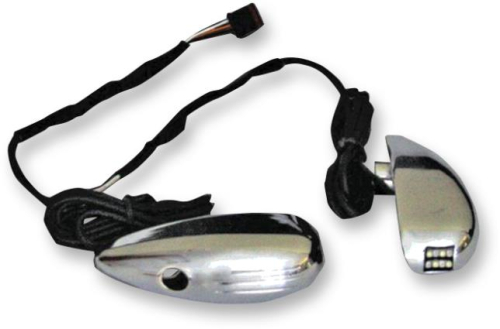 Custom Dynamics - Custom Dynamics LED Amber/White Front Turn Signal - Chrome - CD-RG-TS-15-C