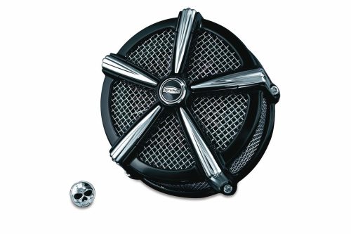 Kuryakyn - Kuryakyn Mach 2 ECE Compliant Air Cleaner - Black and Chrome - 9390