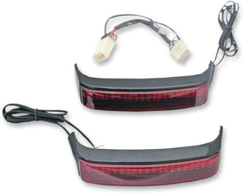 Custom Dynamics - Custom Dynamics Saddlebag Lights for H-D OE Saddlebags - Gloss Black Finish - Red Lens - CD-SB-HD-BR