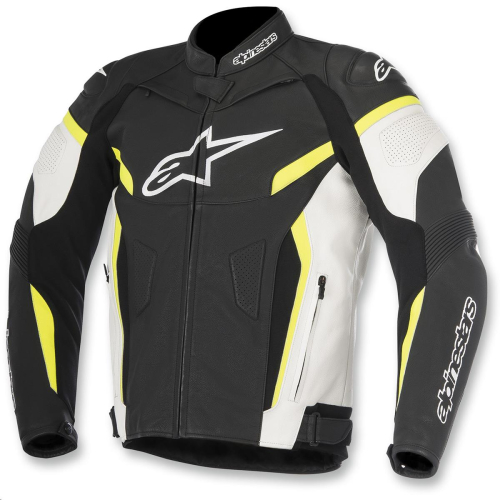 Alpinestars - Alpinestars GP Plus R Leather Jacket V2 - 3100517-125-48 - White/Black/Yellow Fluo - 38