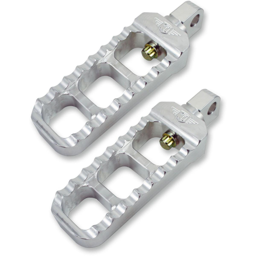 Joker Machine - Joker Machine Adjustable Serrated Narrow Footpeg - 4-3/16in L x 1-1/2in W x 13/16in Thick - Raw Aluminum - 08-61-5
