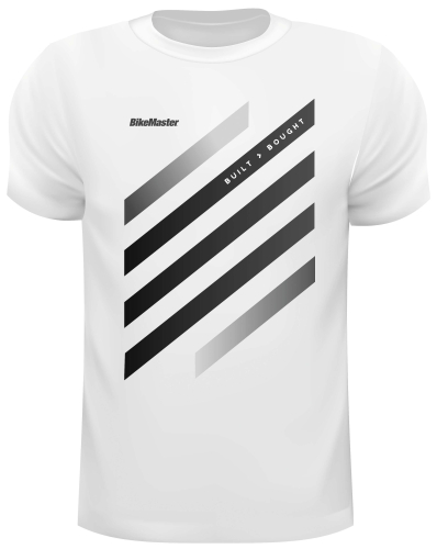 BikeMaster - BikeMaster Built Greater than Bought T-Shirt - DM108-BM-WHT-SM - White - Small