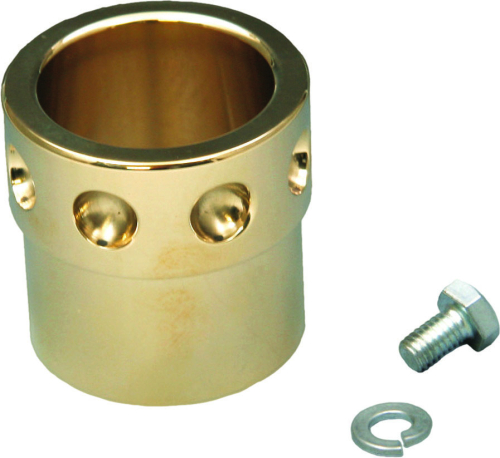 West-Eagle Motorcycle Products - West-Eagle Motorcycle Products Universal Exhaust Tip - Drilled - Brass - H4248-B