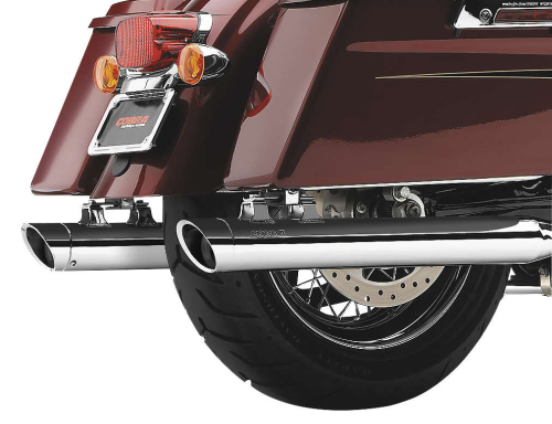 Cobra - Cobra 3in. Slashcut Slip-On Mufflers - Chrome - 6021