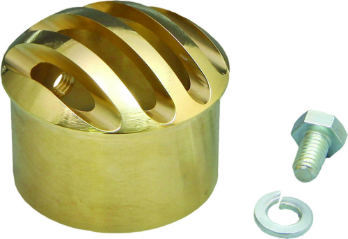 West-Eagle Motorcycle Products - West-Eagle Motorcycle Products Universal Exhaust Tip - Cage - Brass - H4281-B
