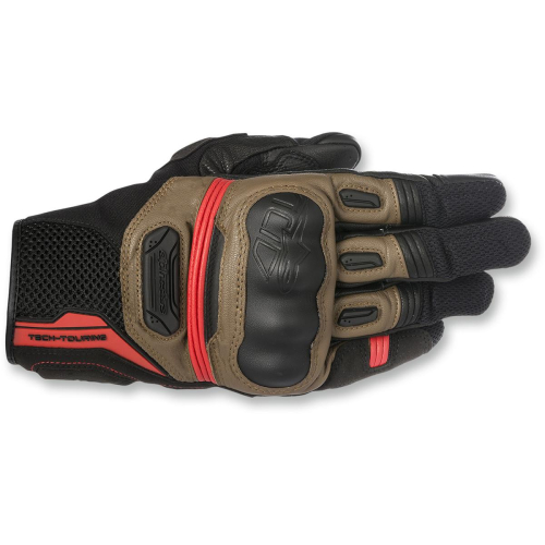 Alpinestars - Alpinestars Highlands Gloves - 3566617-1813-3X - Black/Tobacco Brown/Red - 3XL
