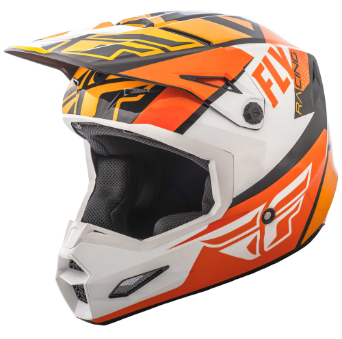 Fly Racing - Fly Racing Elite Guild Helmet - 73-8608-9-2X - Orange/White/Black - 2XL