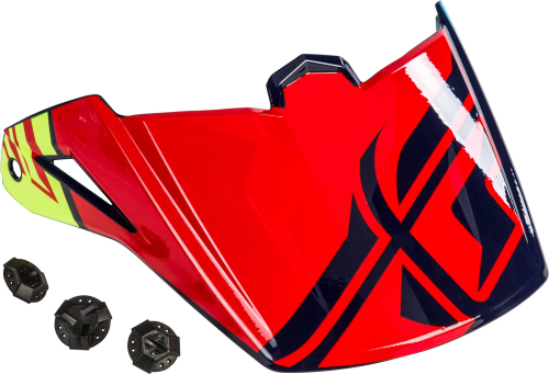 Fly Racing - Fly Racing Visor for Elite Guild Helmets - Red/Blue/Hi-Vis - 73-88123