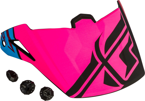 Fly Racing - Fly Racing Visor for Elite Guild Helmets - Matte Pink/Blue/Black - 73-88129
