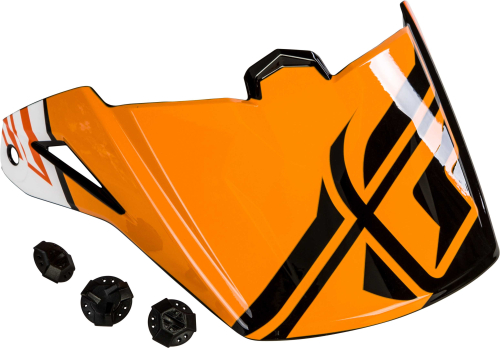 Fly Racing - Fly Racing Visor for Elite Guild Helmets - Orange/White/Black - 73-88128