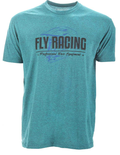 Fly Racing - Fly Racing EraT-Shirt  - 352-1021S - Cyan Black Heather - Small
