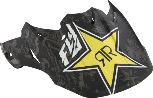 Fly Racing - Fly Racing Visor for F2 Carbon-Rockstar 2018 Helmets - Black/Yellow - 73-46791