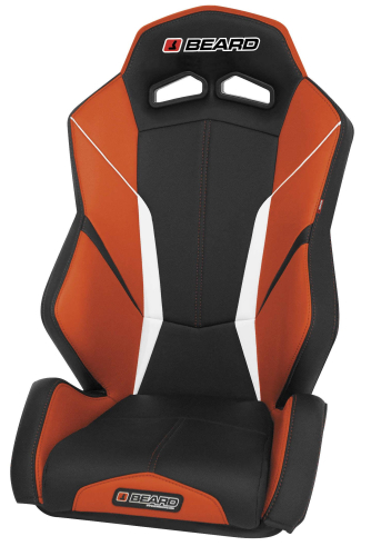 Beard Seats - Beard Seats Torque V2 Rear Seat (Single) - Black/Orange - 850-525-2