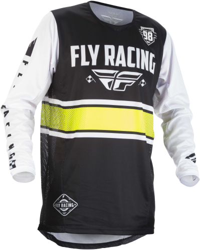 Fly Racing - Fly Racing Kinetic Era Jersey - 371-420L - Black/White - Large
