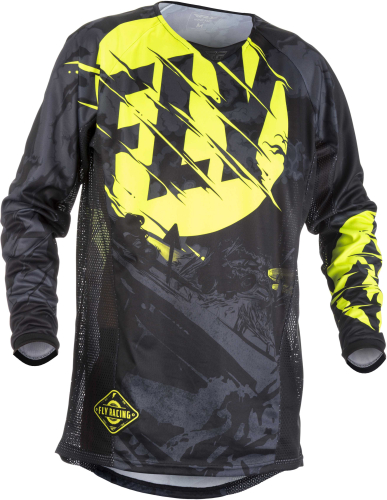 Fly Racing - Fly Racing Kinetic Outlaw Jersey - 371-5202X - Black/Hi-Vis - 2XL