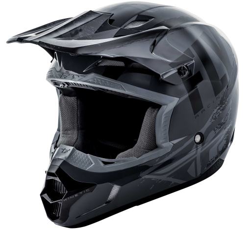 Fly Racing - Fly Racing Kinetic Burnish Helmet  - 73-3390-4-XS - Gray/Black - X-Small