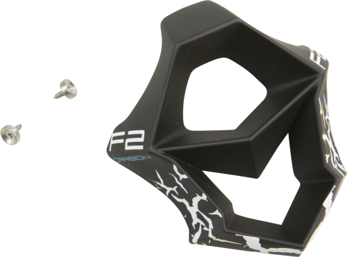 Fly Racing - Fly Racing Mouth Piece for F2 Carbon-Fractured Helmets - Black/White - 73-46358